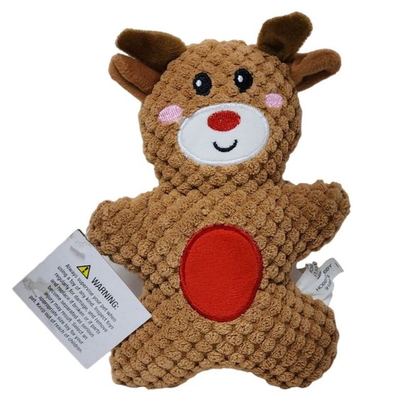 NWT Hobby Lobby Christmas Reindeer Crinkle Pet Dog Cat Toy Plush Stuffed Animal - Picture 1 of 3